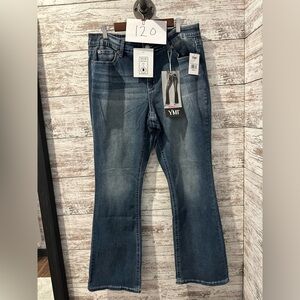 YMI Women's Boot Cut Jeans in Blue Size 18